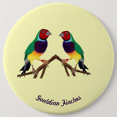 ~ Gouldian Finch ~ Personalisiert ~ Button (Vorderseite)