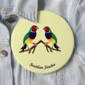 ~ Gouldian Finch ~ Personalisiert ~ Button (Beispiel)