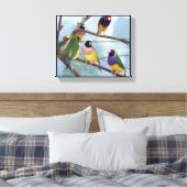 Gouldian Finches Leinwanddruck (Insitu (Schlafzimmer))