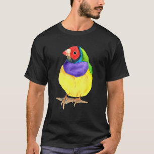 Gouldian Finish Aquarellvogel bunt T-Shirt
