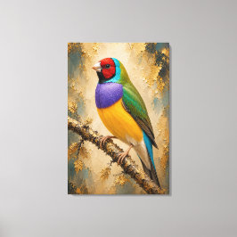 Gouldian-Fink Luxus-Impasto-Leinwanddruck Leinwanddruck