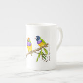 Gouldian Fink-Vogel Porzellantasse (Vorderseite Rechts)