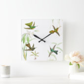 Goulds Hummingbirds Wall Clock Quadratische Wanduhr (Zuhause)