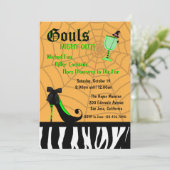 Gouls Night Out Invite [Orange] Einladung (Stehend Vorderseite)