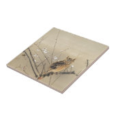 Goun Eule und früher Pflaumen-Blüten Woodblock Fliese (Seite)