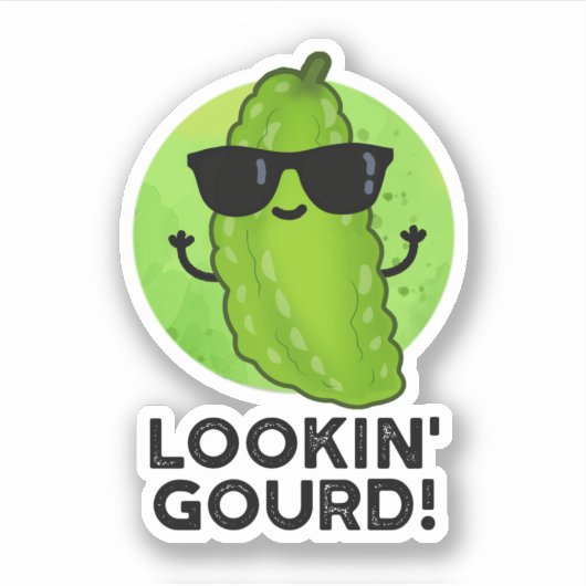 Gourd Funny Cool Veggie Pun Aufkleber (Vorderseite)