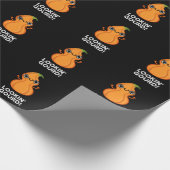 Gourd Funny Veggie Pun Dark BG Geschenkpapier (Ecke)
