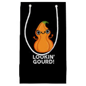 Gourd Funny Veggie Pun Dark BG Kleine Geschenktüte (Vorderseite)