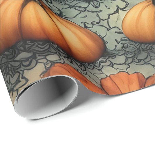 Gourd Garden Pattern Geschenkpapier (Rolleneckpunkt)