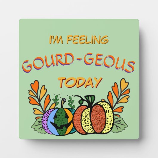 Gourd-geous Fall Pumpkins Fotoplatte (Vorderseite)