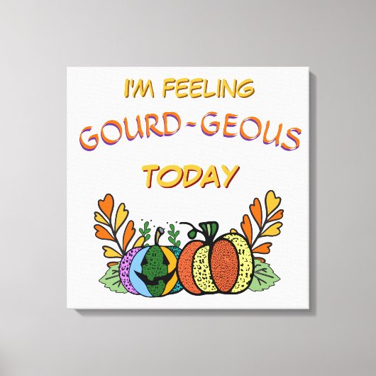 Gourd-geous Fall Pumpkins Leinwanddruck (Vorderseite)