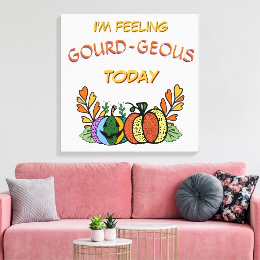 Gourd-geous Fall Pumpkins Leinwanddruck (Insitu (Wohnzimmer))