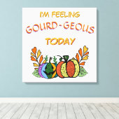 Gourd-geous Fall Pumpkins Leinwanddruck (Insitu (Holzboden))