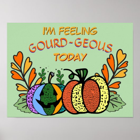 Gourd-geous Fall Pumpkins Poster (Vorne)