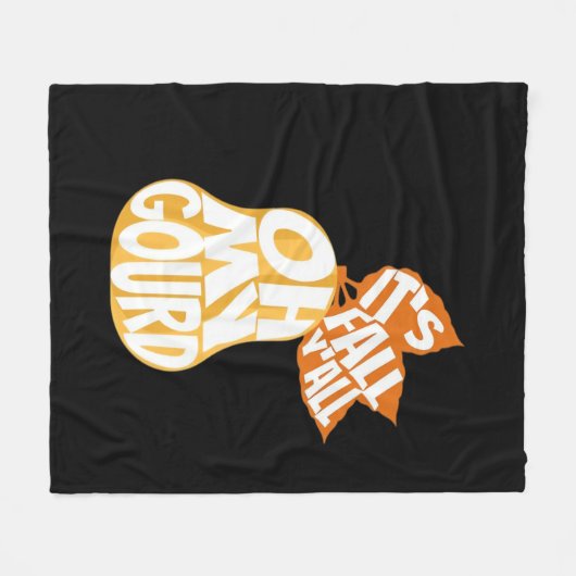 Gourd It's Fall Y’all Funny Retro Fall Pun Fleecedecke (Vorderseite (Horizontal))