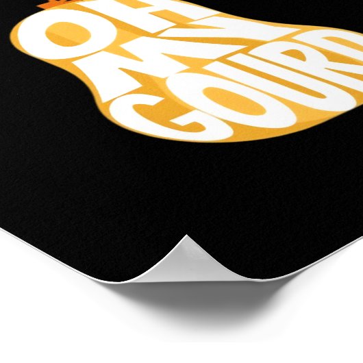 Gourd It's Fall Y’all Funny Retro Fall Pun Poster (Ecke)