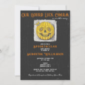 Gourd Luck Charm Halloween Pumpkin Baby Shower Einladung (Vorderseite)