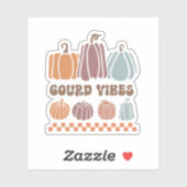 Gourd Vibes Funny Fall Pumpkins Sticker (Blatt)