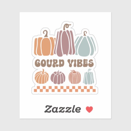 Gourd Vibes Funny Fall Pumpkins Sticker (Blatt)