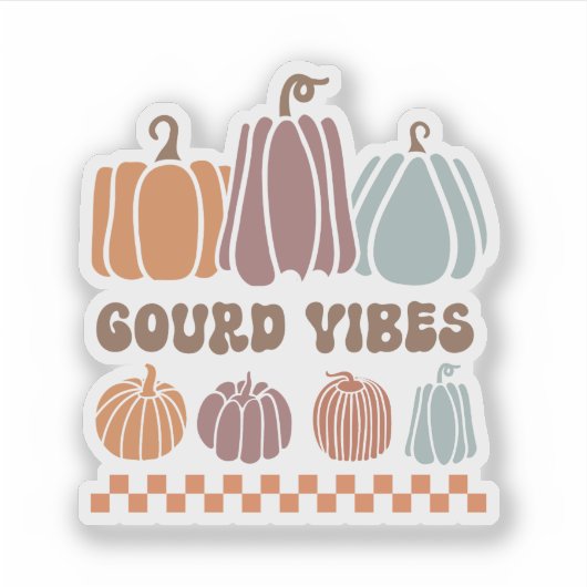 Gourd Vibes Funny Fall Pumpkins Sticker (Vorderseite)