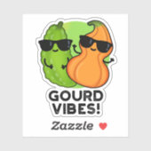 Gourd Vibes Funny Veggie Pun Aufkleber (Blatt)