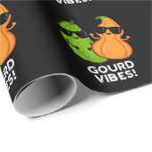 Gourd Vibes Funny Veggie Pun Dark BG Geschenkpapier (Rolleneckpunkt)