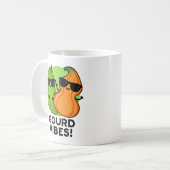 Gourd Vibes Funny Veggie Pun Kaffeetasse (Vorderseite Links)