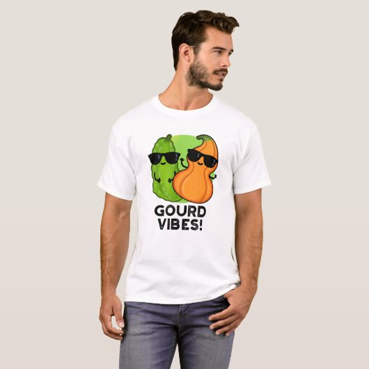 Gourd Vibes Funny Veggie Pun T-Shirt (Vorne ganz)
