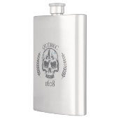 Gourde Flasque alcool Québec Skull/Crane Biker Flachmann (Links)