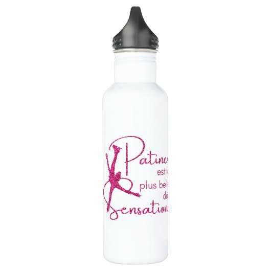 Gourde patineuse Rose brillant belle sensation Edelstahlflasche (Links)