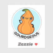 Gourdgeous Funny Gourd Veggie Pun Aufkleber (Blatt)