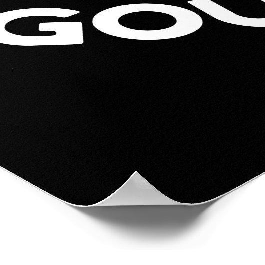 Gourdgeous Funny Gourd Veggie Pun Dark BG Poster (Ecke)