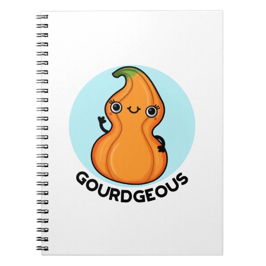 Gourdgeous Funny Gourd Veggie Pun Notizblock (Vorderseite)