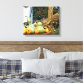 Gourds Cornstalks Farm Stand Herbst Leinwanddruck (Insitu (Schlafzimmer))