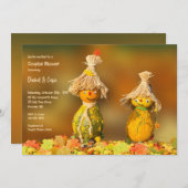 Gourds Couple Dusche Einladung (Vorne/Hinten)