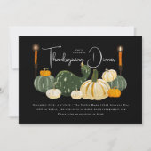 Gourds Erntedank Dinner Einladung (Vorderseite)