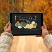 Gourds Erntedank Dinner Einladung