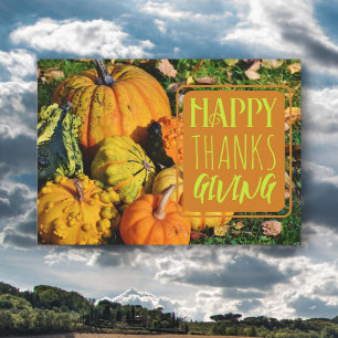 Gourds Happy Thanksgiving Grußkarte Einladung
