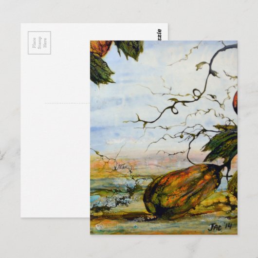 Gourds, Originelle Kunst von JAC Postkarte (Vorne/Hinten)