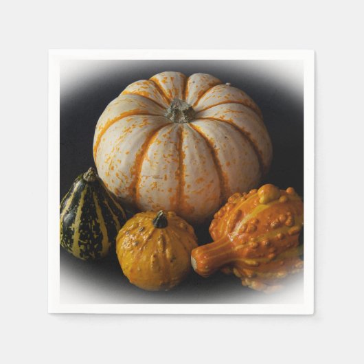 Gourds & Pumpkin Vignette Serviette (Vorderseite)