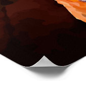 Gourds Rote Blätter Baum Ast noch Leben abstrakt Poster (Ecke)