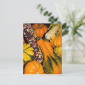 Gourds und Corn Fall Food Fotografie Postkarte (Stehend Vorderseite)