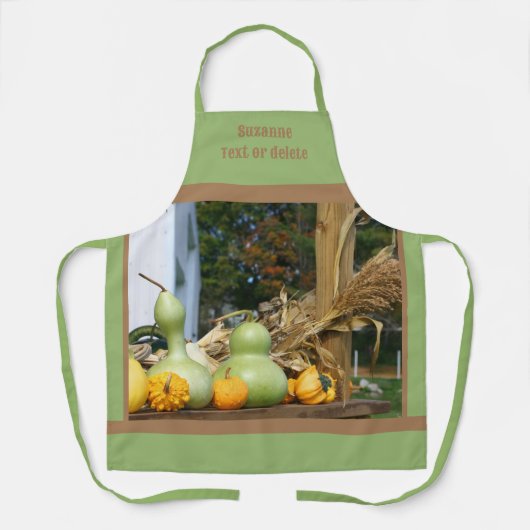 Gourds und Cornstalys Land fallen Personalisiert Schürze (Vorderseite)