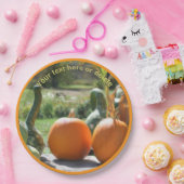 Gourds und Pumpkins Fall Art Personalisiertes Part Pappteller (Party)