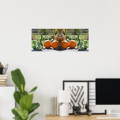 Gourds und Pumpkins Fall Mirror Abstrakt Poster (Heimbüro)