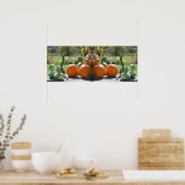 Gourds und Pumpkins Fall Mirror Abstrakt Poster (Küche)