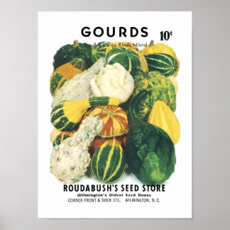 Gourds Vintages Saatgut Poster