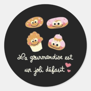 Gourmandise Runder Aufkleber