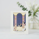 Gourmands, 1920-1930 (pochoir print) postkarte (Stehend Vorderseite)