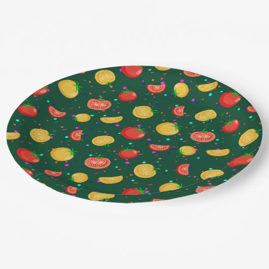 Gourmatosen Pappteller (Schrägansicht)